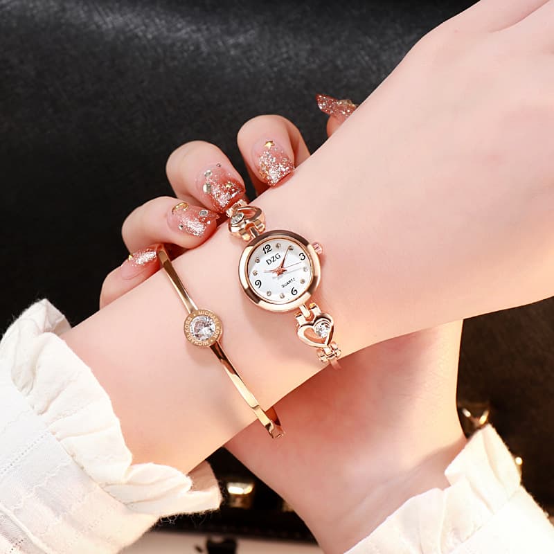 Joias simples com strass para mulheres, relógio casual 11