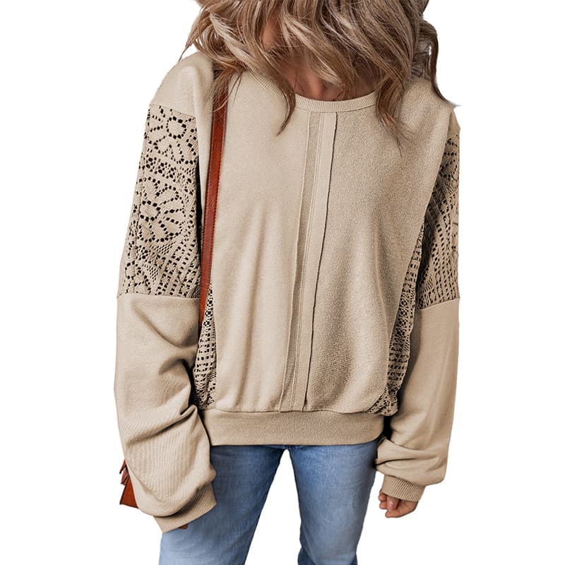 Blusa feminina estilo pulôver com ombros soltos 5