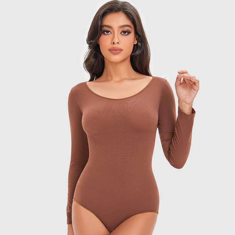 Body modelador de manga comprida 4