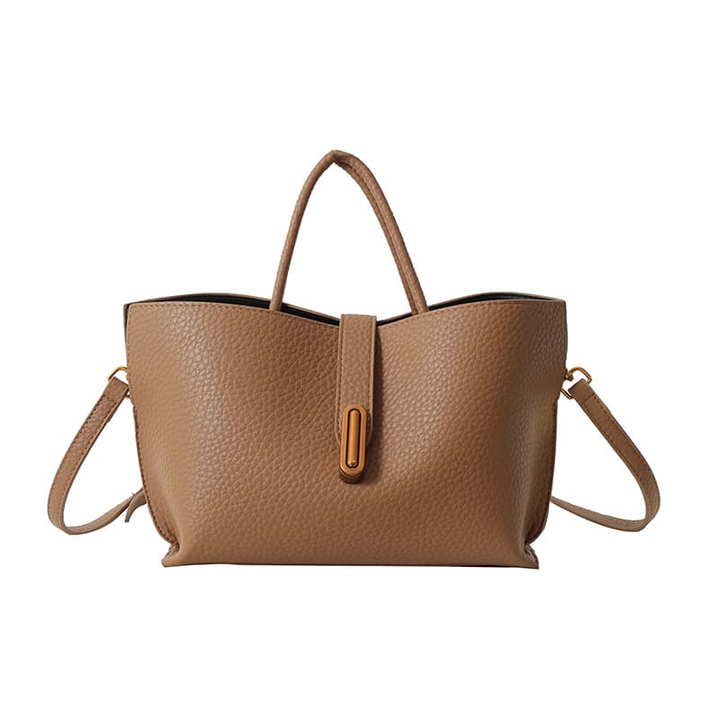 Bolsa de ombro INS com estampa de lichia, bolsa saco com zíper, bolsa tote de alta capacidade para mulheres. 9