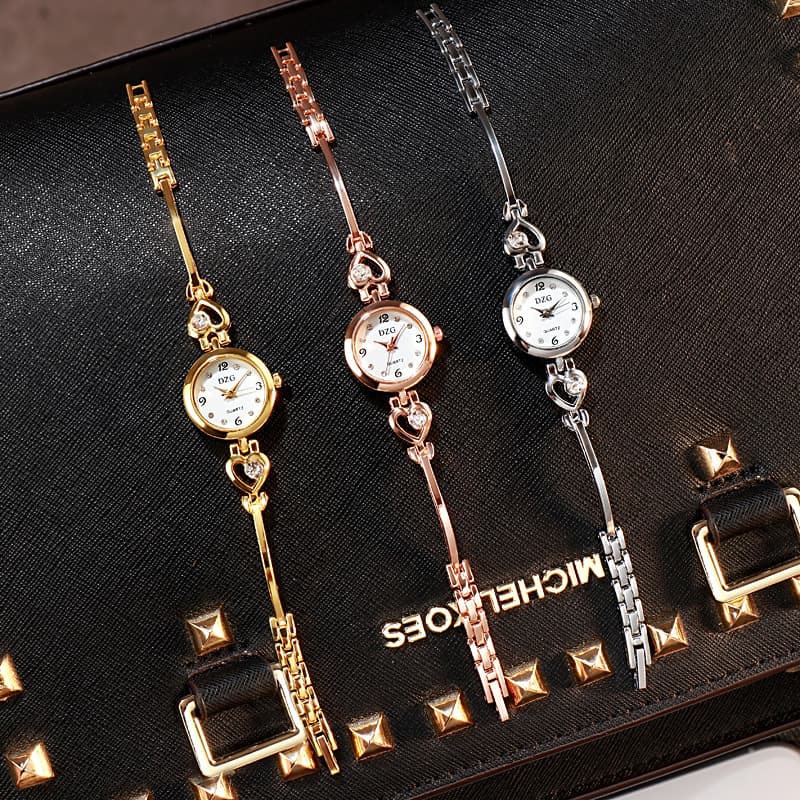 Joias simples com strass para mulheres, relógio casual 9