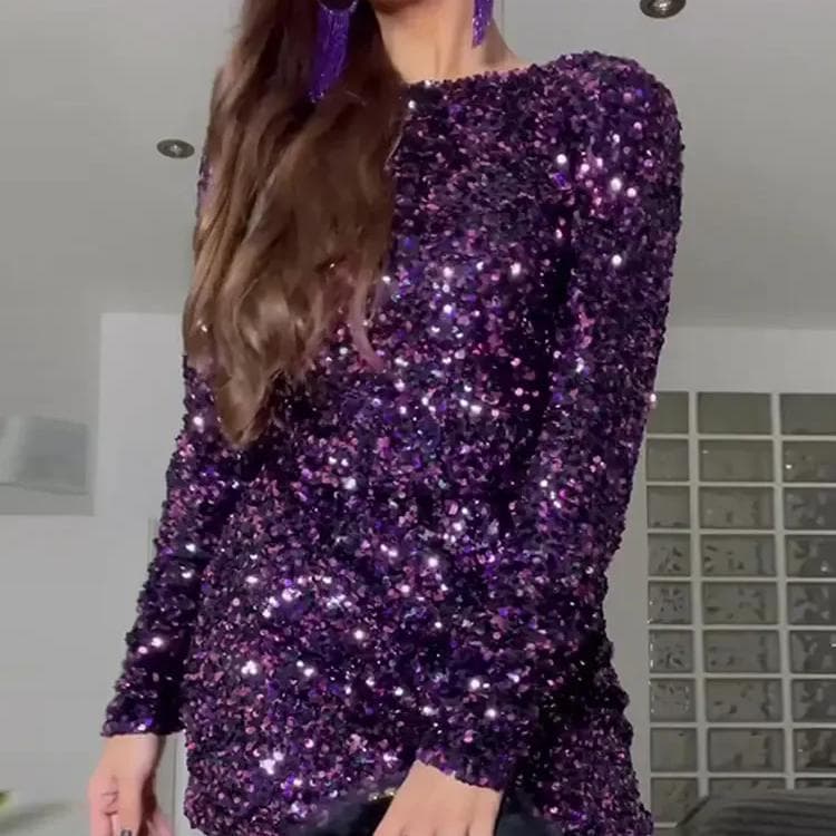 Vestido Com Gola Redonda, Mangas Compridas 3