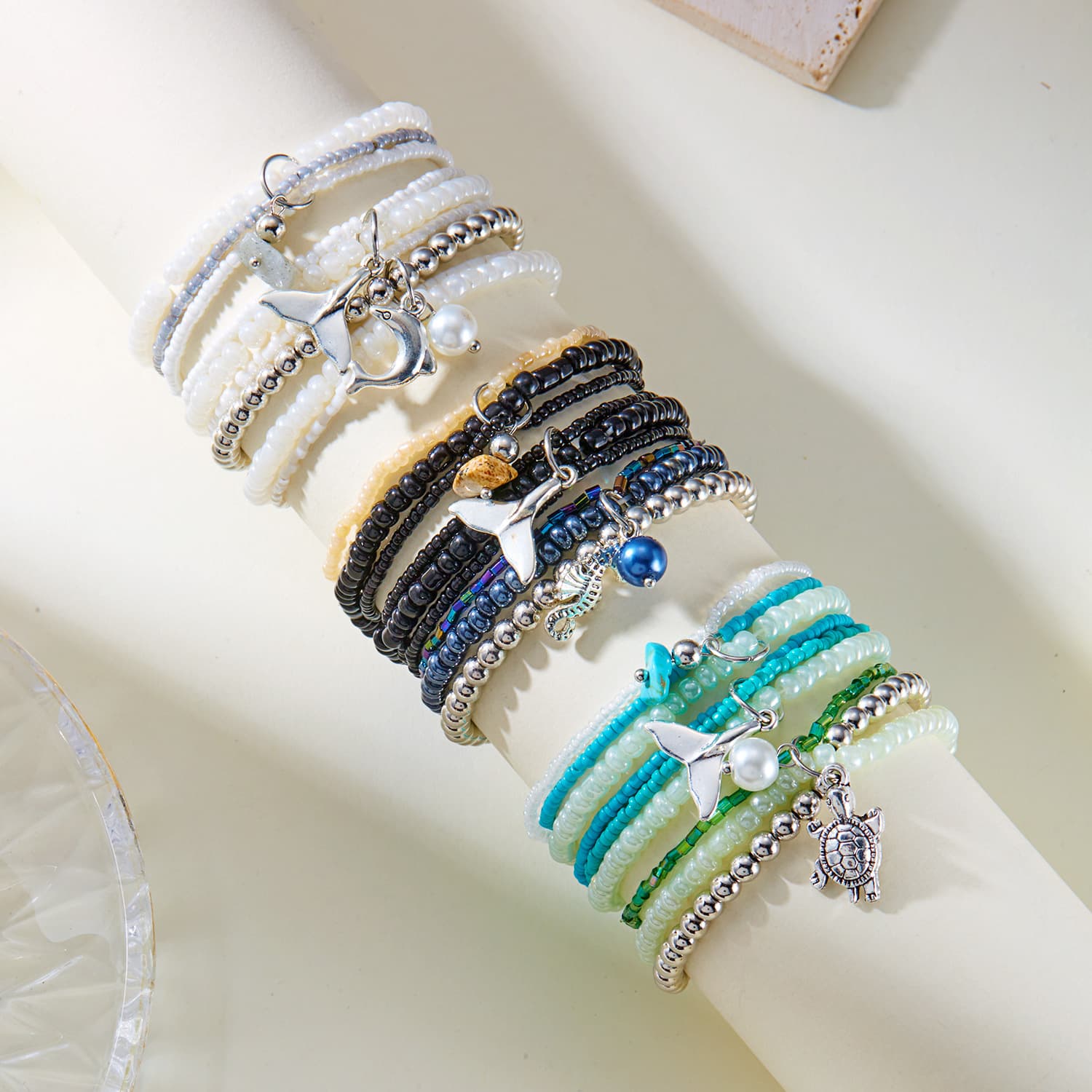 Conjunto de pulseira boêmia para férias femininas 8