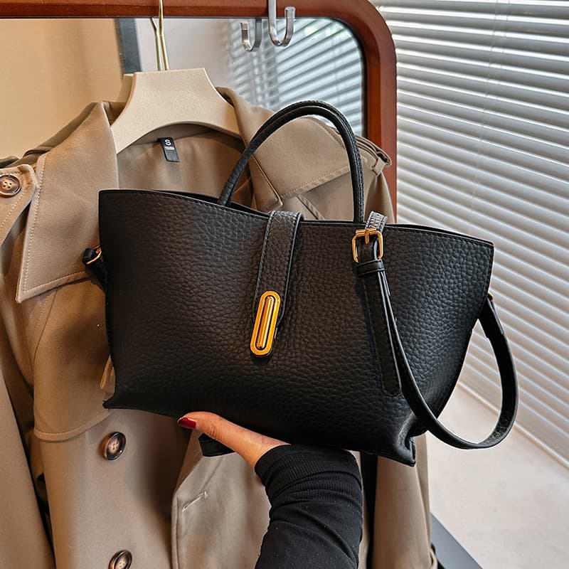 Bolsa de ombro INS com estampa de lichia, bolsa saco com zíper, bolsa tote de alta capacidade para mulheres. 2