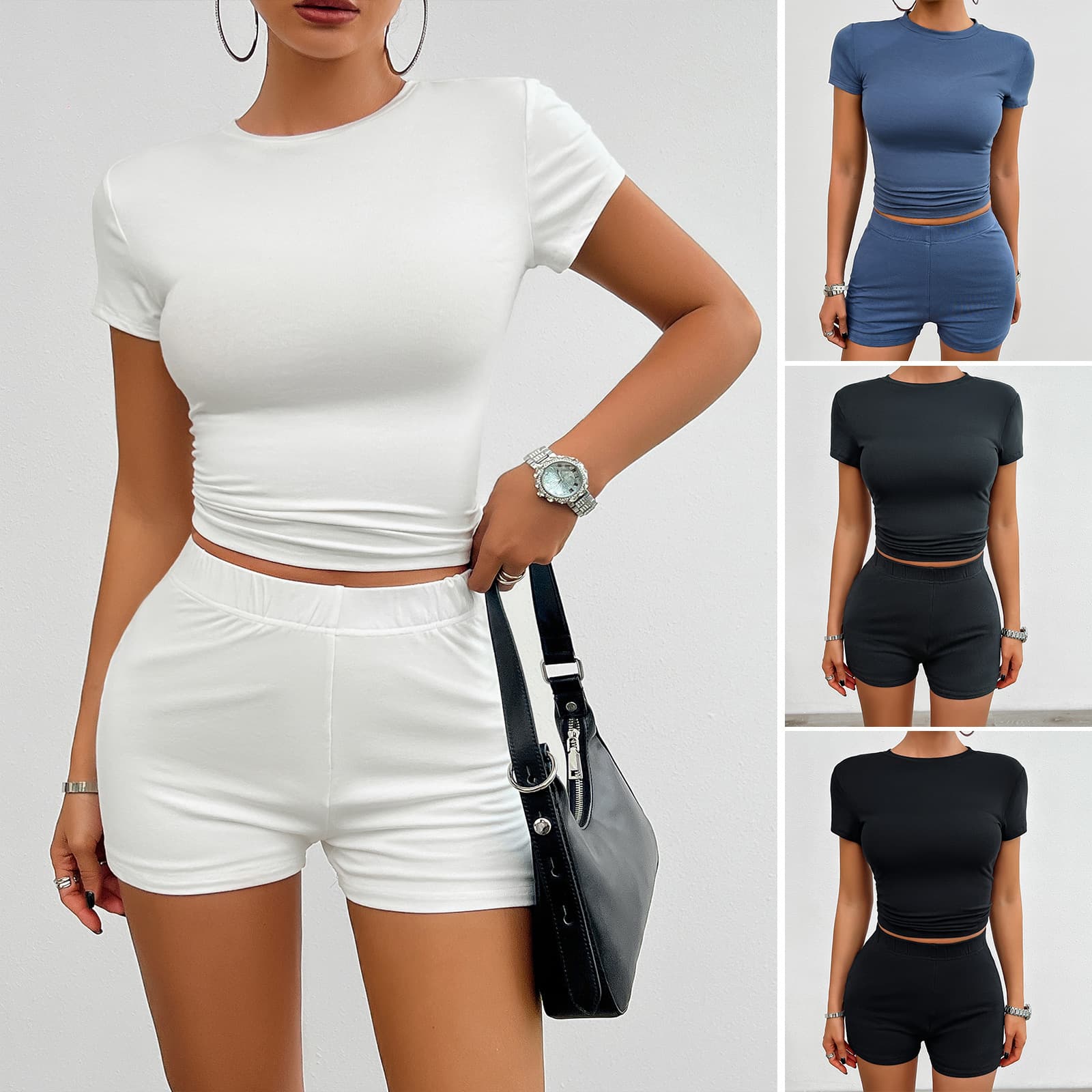 Liso Color Slim Sports Conjunto Verão