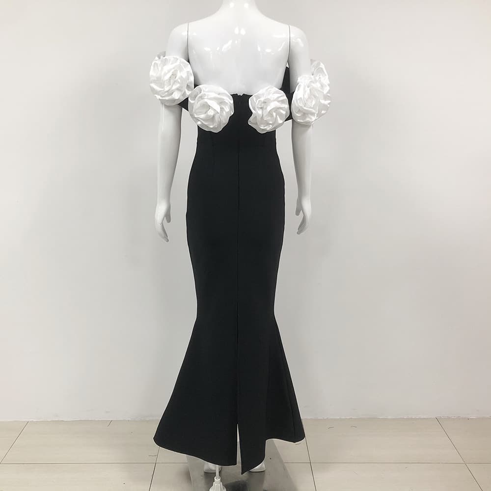 Vestido de Festa, Cintura Alta, Florada 3