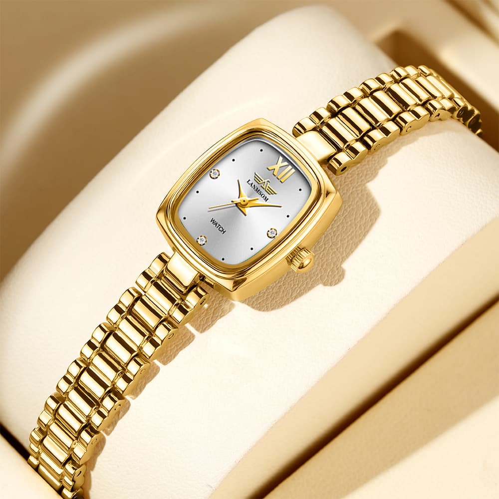 Relógio feminino Niche Vintage Petite Dourado 7