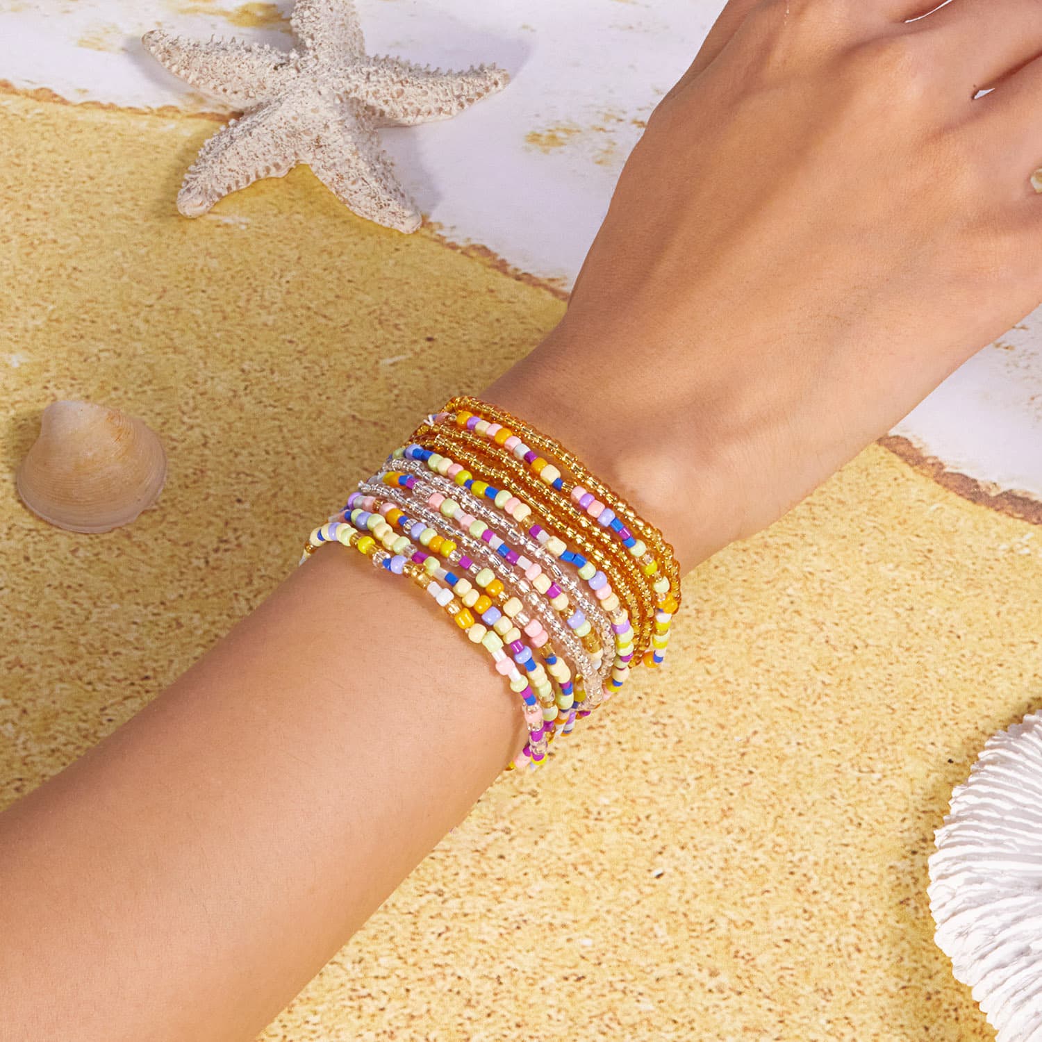Conjunto de pulseira boêmia para férias femininas 3