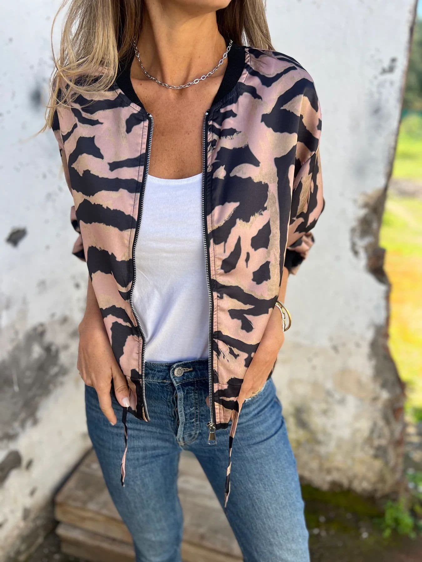 Jaqueta Zipper Casaco Top Feminino 3