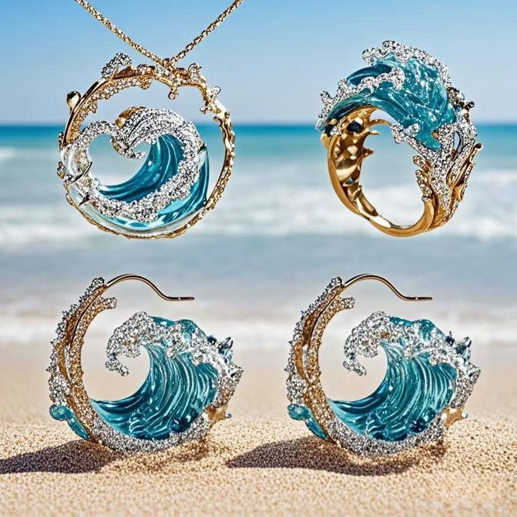 Conjunto De Colar E Colar Em AçO InoxidáVel Com Revestimento Dourado E Prateado.