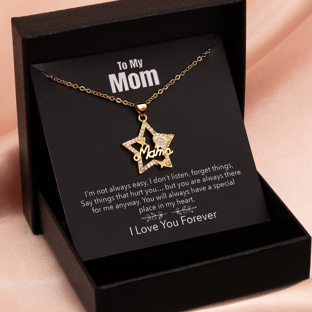 Dia das mães colar caixa de presente amor colar para feminino bijuterias finas acessórios femininos moda bijuterias 3