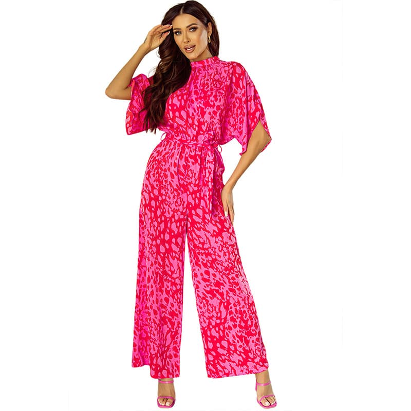 Macacão feminino com estampa de leopardo, modelo novo e mode