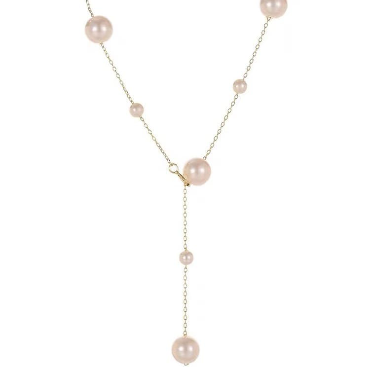 Colar Com Pingente De PéRolas De áGua Doce Para Mulheres