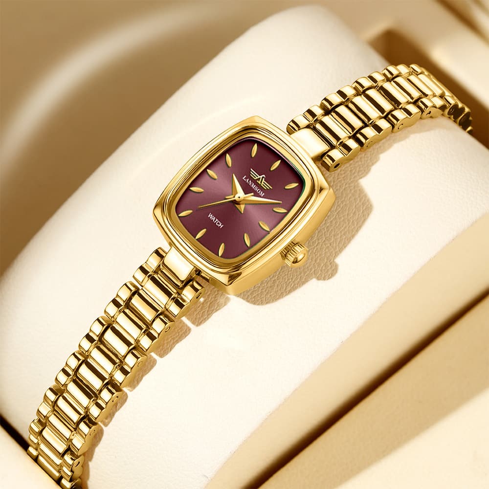 Relógio feminino Niche Vintage Petite Dourado 2