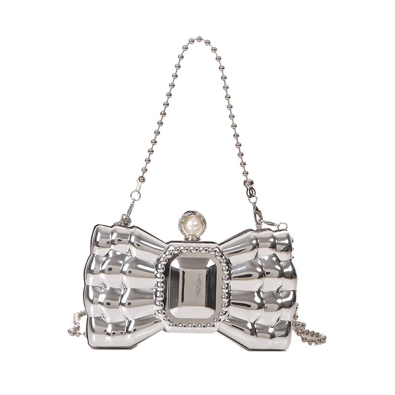 Bolsa feminina com laço de acrílico 7