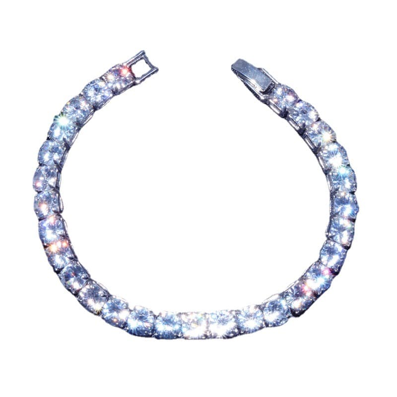 Pulseira de zircônia, joia simples e versátil para mulheres. 8