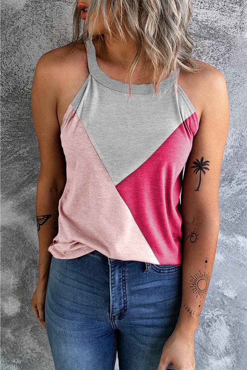 Blusa feminina casual, folgada e sem mangas 5