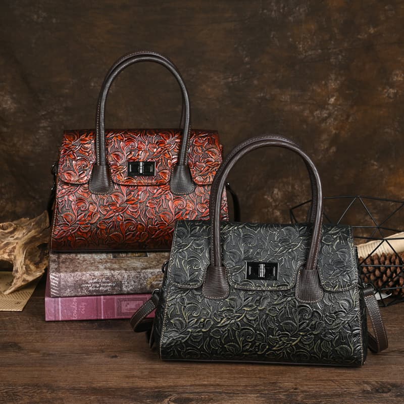 Bolsa vintage feminina em couro legítimo. 6
