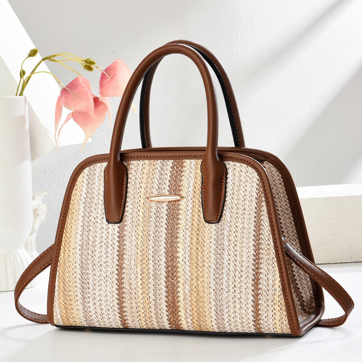 Bolsa feminina para uso diário em cores contrastantes 4