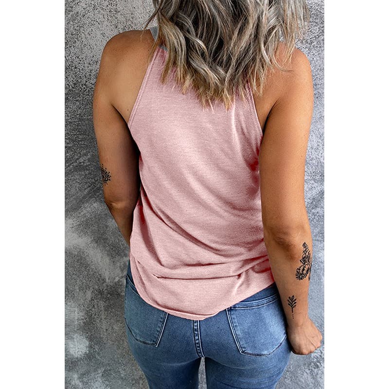 Blusa feminina casual, folgada e sem mangas 11