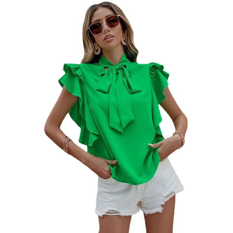 Blusa feminina justa verde sem mangas
