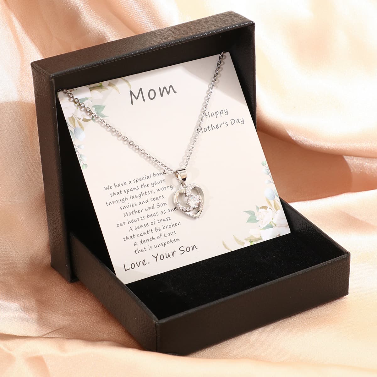Dia das mães colar caixa de presente amor colar para feminino bijuterias finas acessórios femininos moda bijuterias 8
