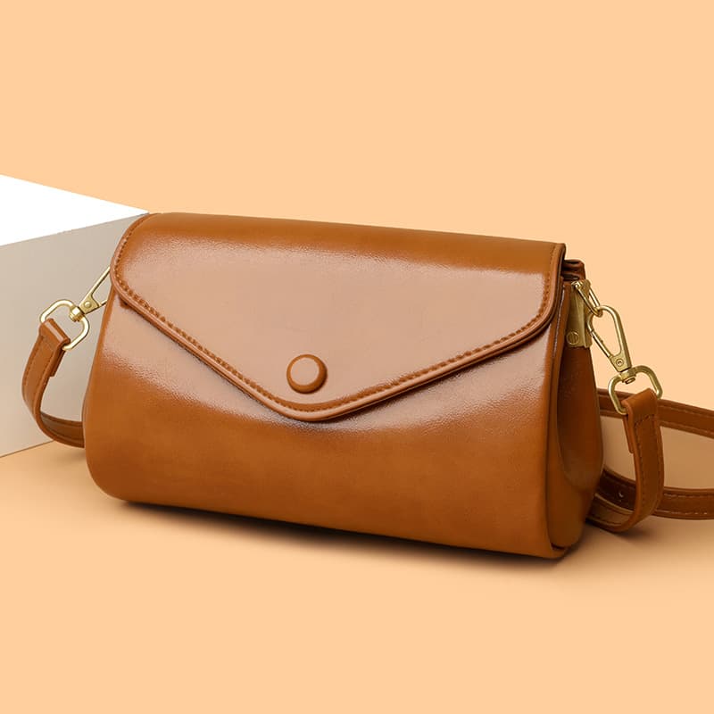 Bolsa Transversal Casual VersáTil Com VáRios Compartimentos, Estilo Retrô, Em Couro PU Macio.