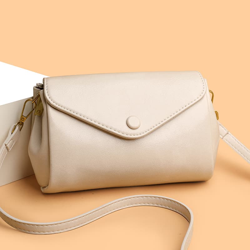 Bolsa Transversal Casual VersáTil Com VáRios Compartimentos, Estilo Retrô, Em Couro PU Macio.