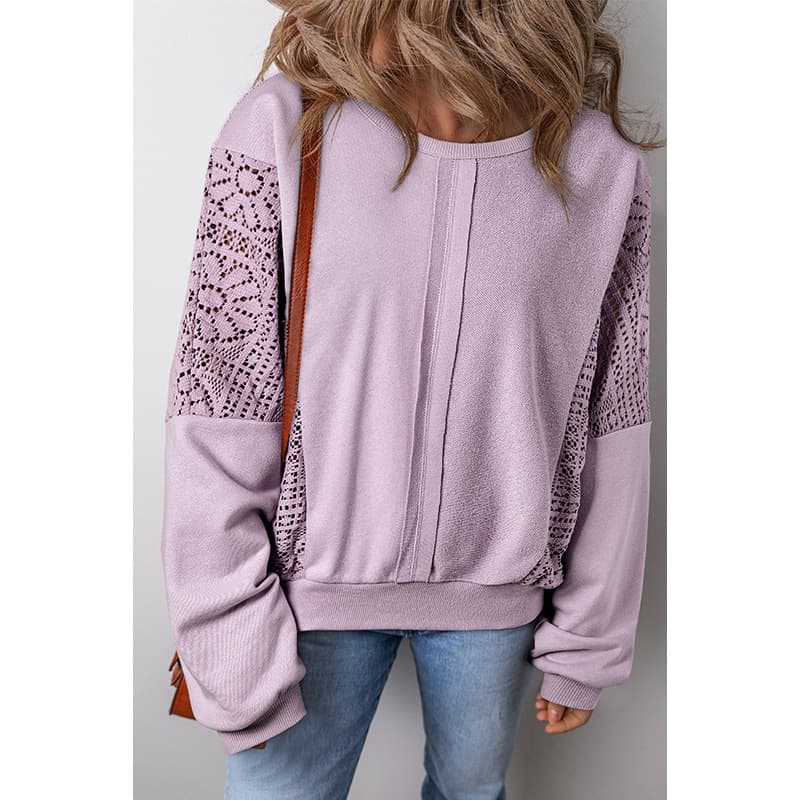 Blusa feminina estilo pulôver com ombros soltos 7