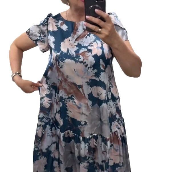 Vestido de verão floral em popeline para mulheres 4