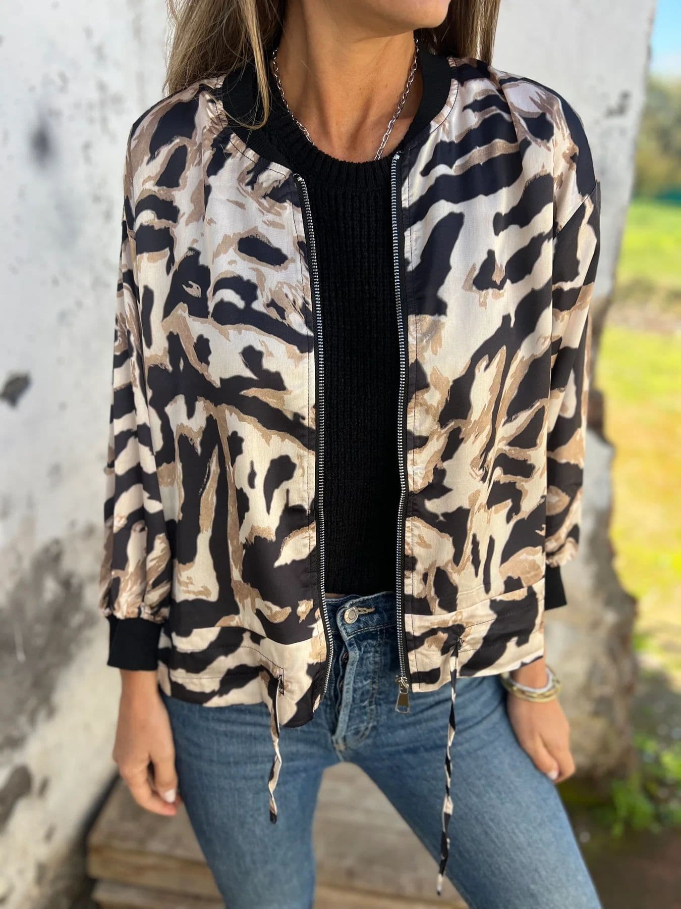 Jaqueta Zipper Casaco Top Feminino 7