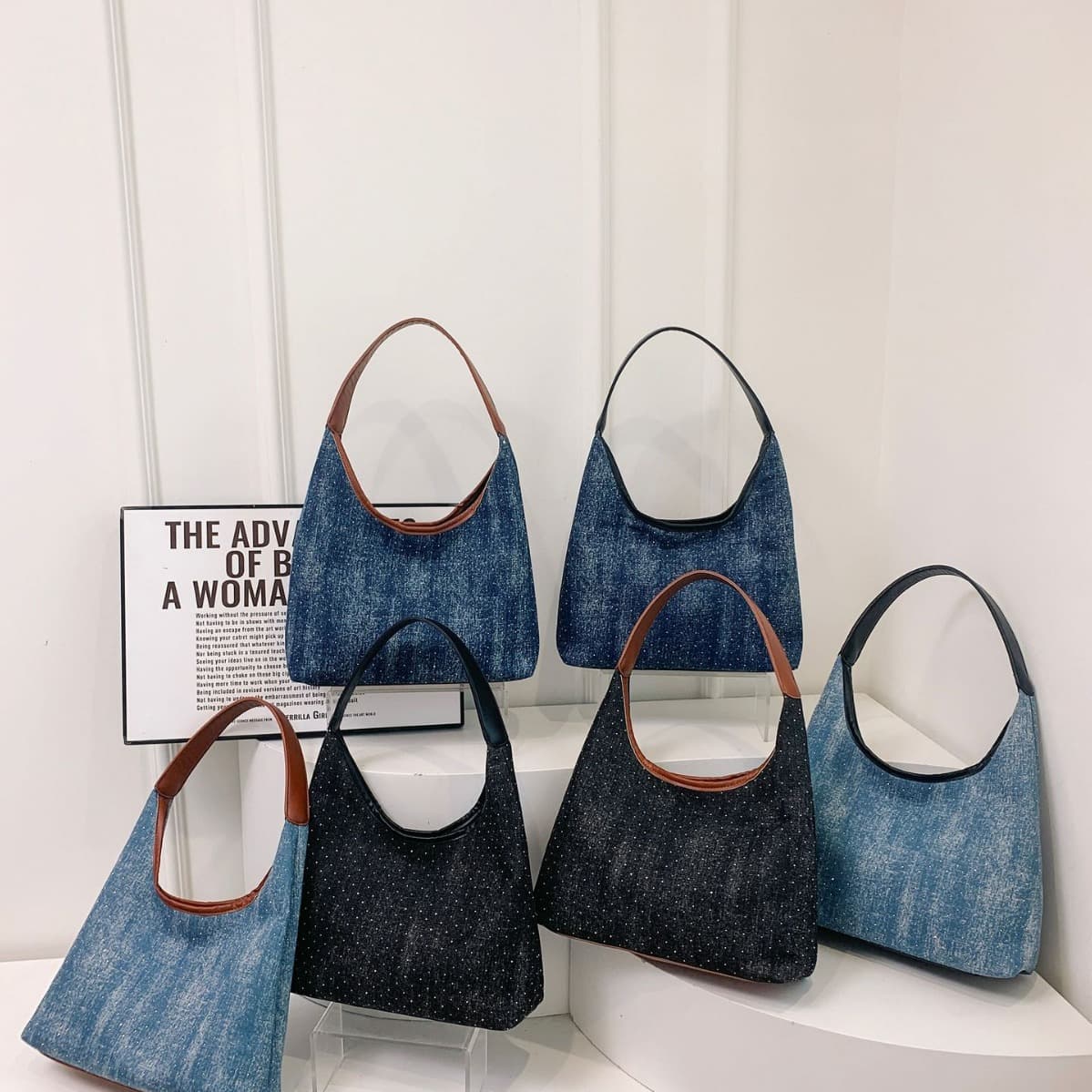 Bolsa feminina de grande capacidade e estilo. 9