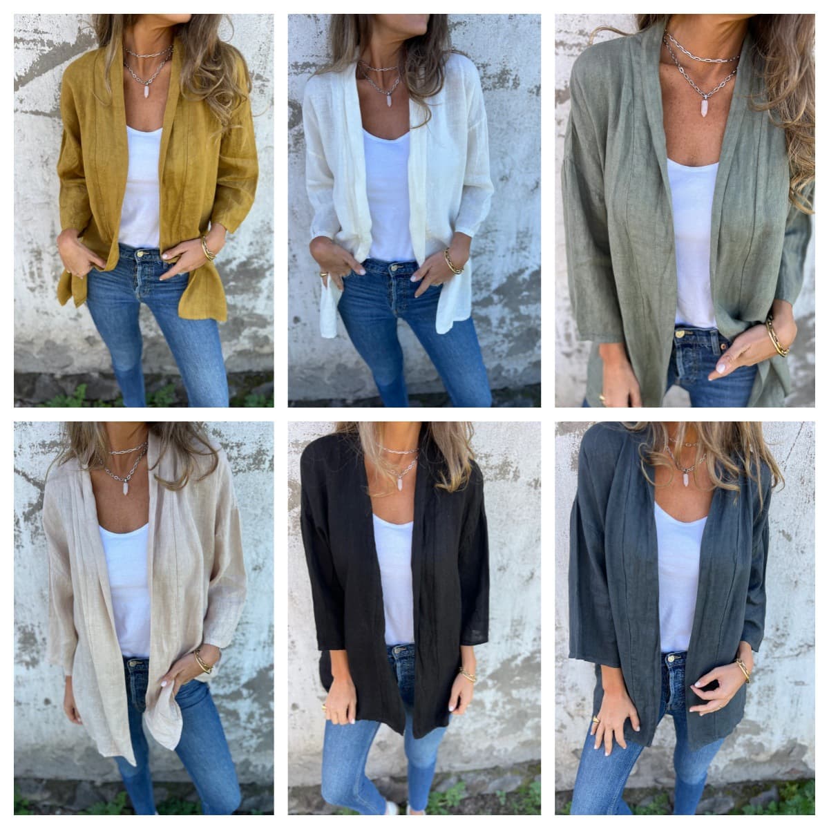 Casaco de malha feminino com bolsos largos 10