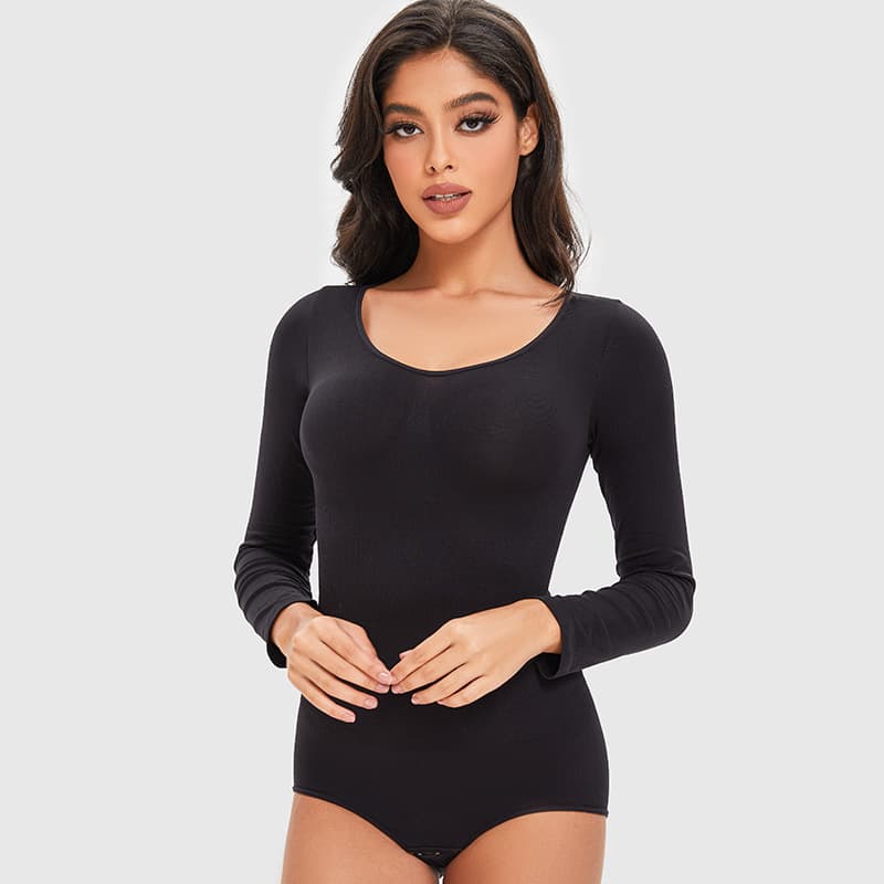 Body modelador de manga comprida 5