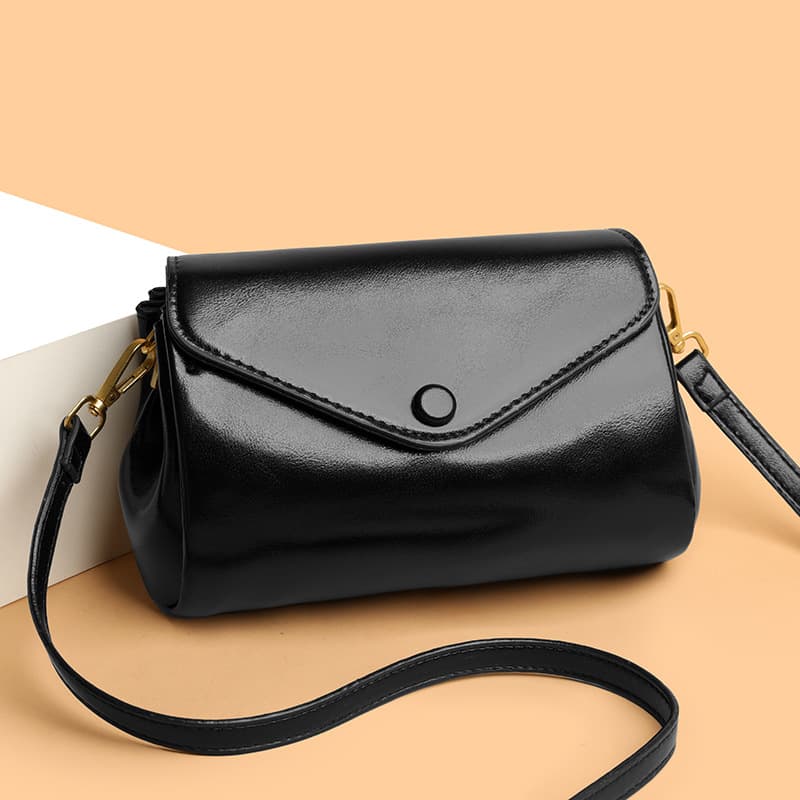 Bolsa Transversal Casual VersáTil Com VáRios Compartimentos, Estilo Retrô, Em Couro PU Macio.