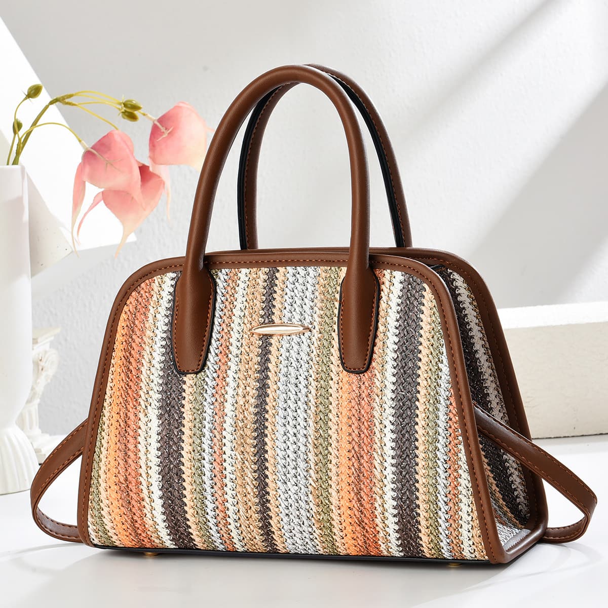 Bolsa feminina para uso diário em cores contrastantes 3