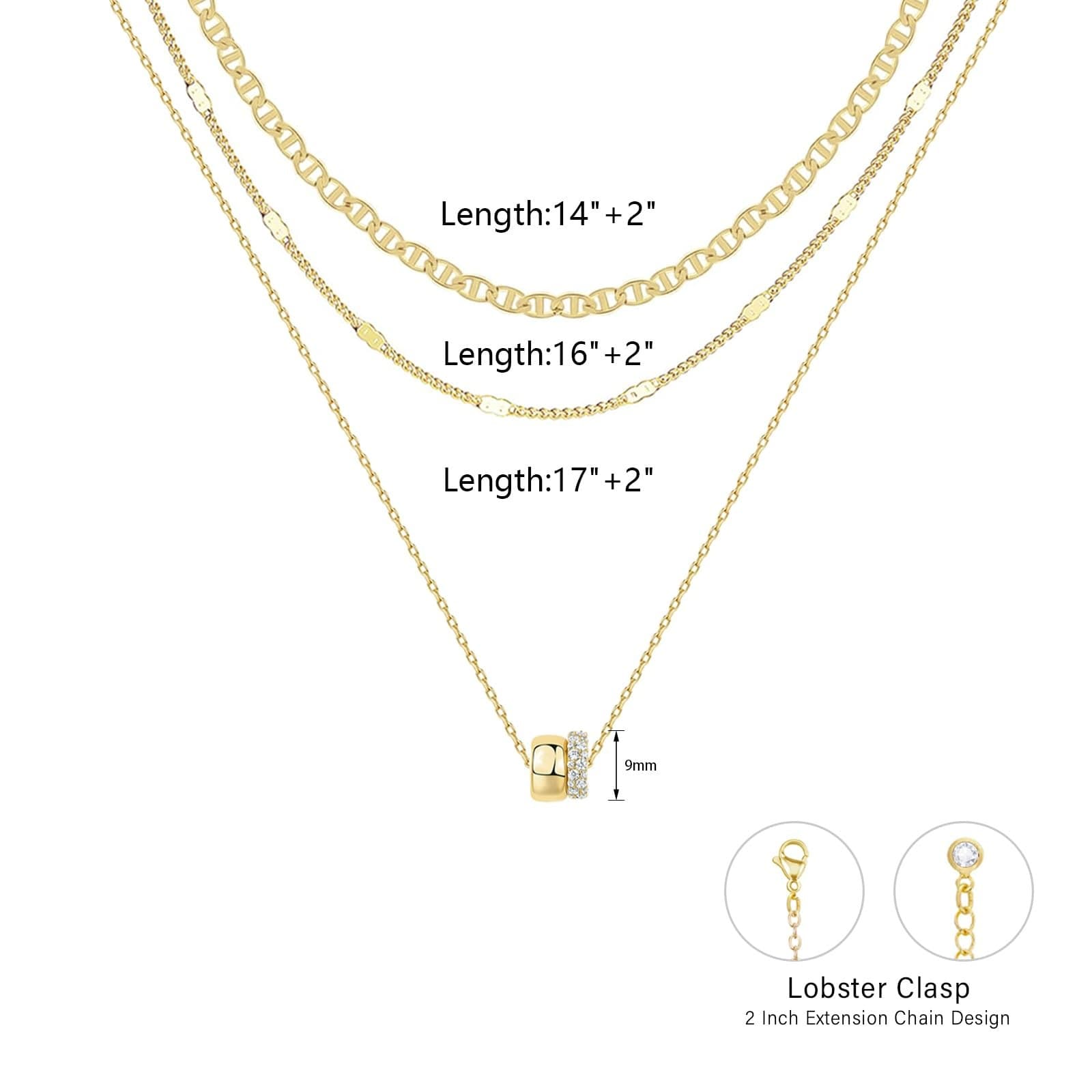 Colar com zircônias, perfeito para mulheres. 3