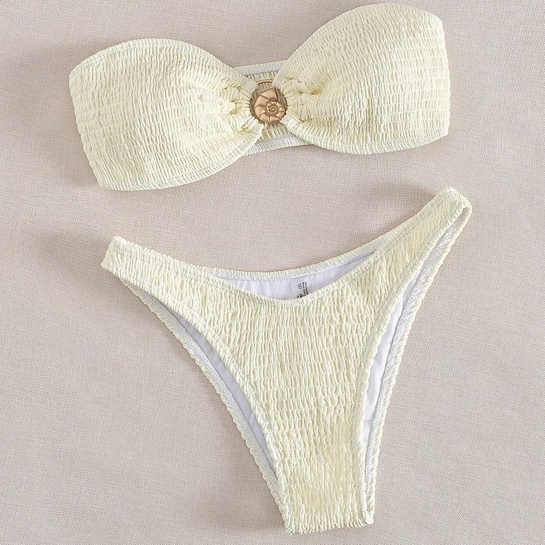 Biquíni Liso Color Two Piece Ruched 5