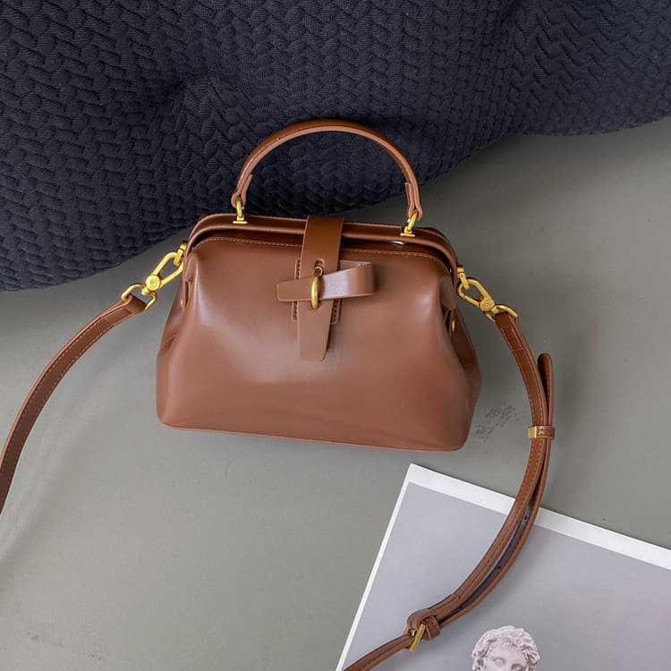Bolsa feminina de couro bovino de luxo acessível 7