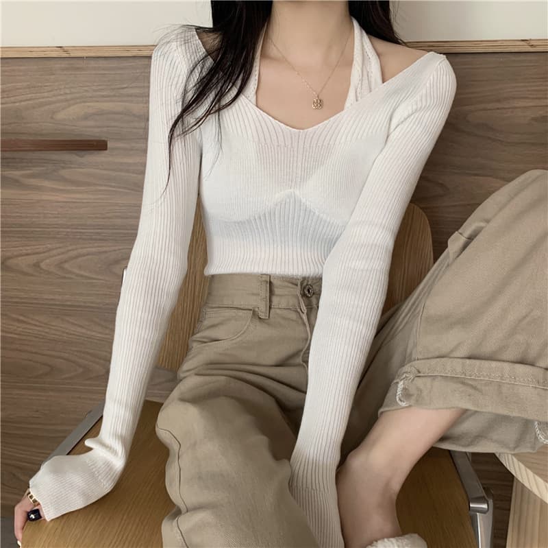 Blusa de malha personalizada da moda para mulheres 8