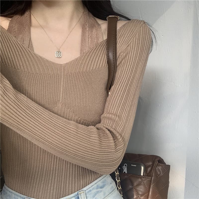 Blusa de malha personalizada da moda para mulheres 11