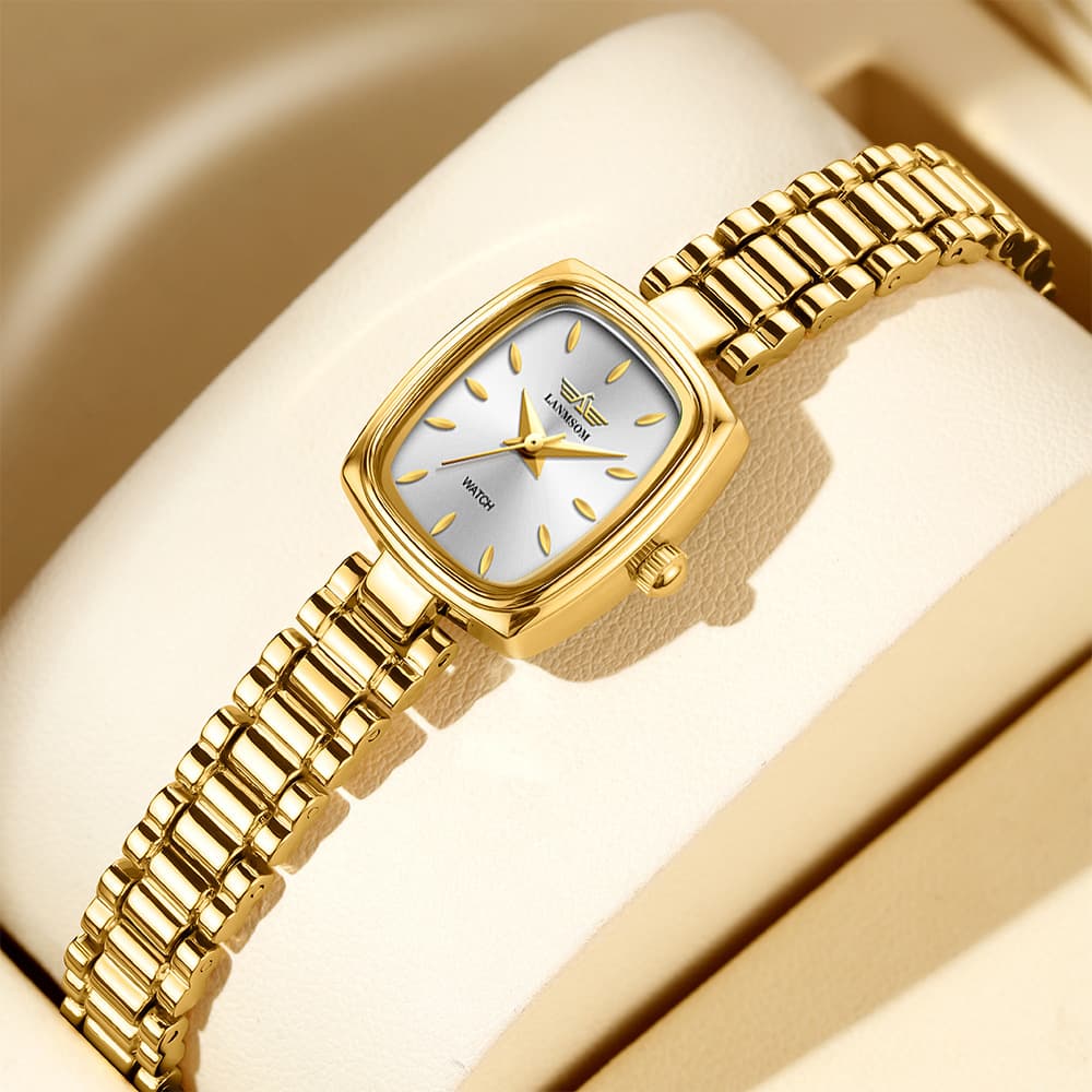 Relógio feminino Niche Vintage Petite Dourado 10