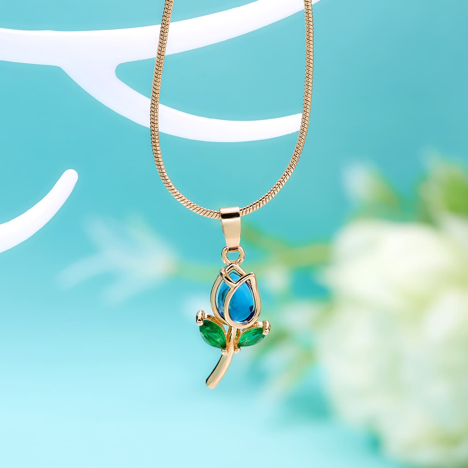 Colar elegante de tulipas para mulheres 2