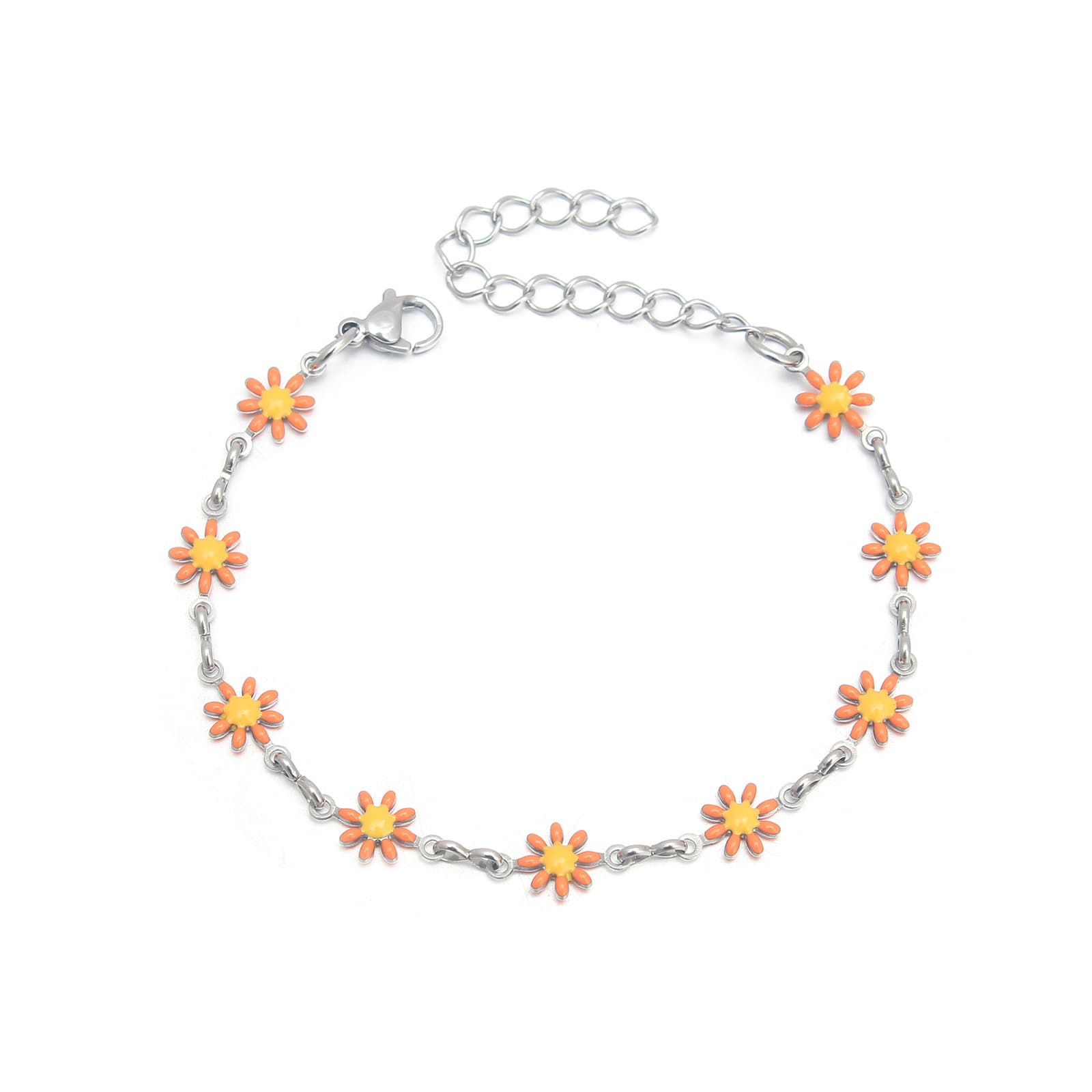 Bracelete pequena com flor nova para mulheres 6