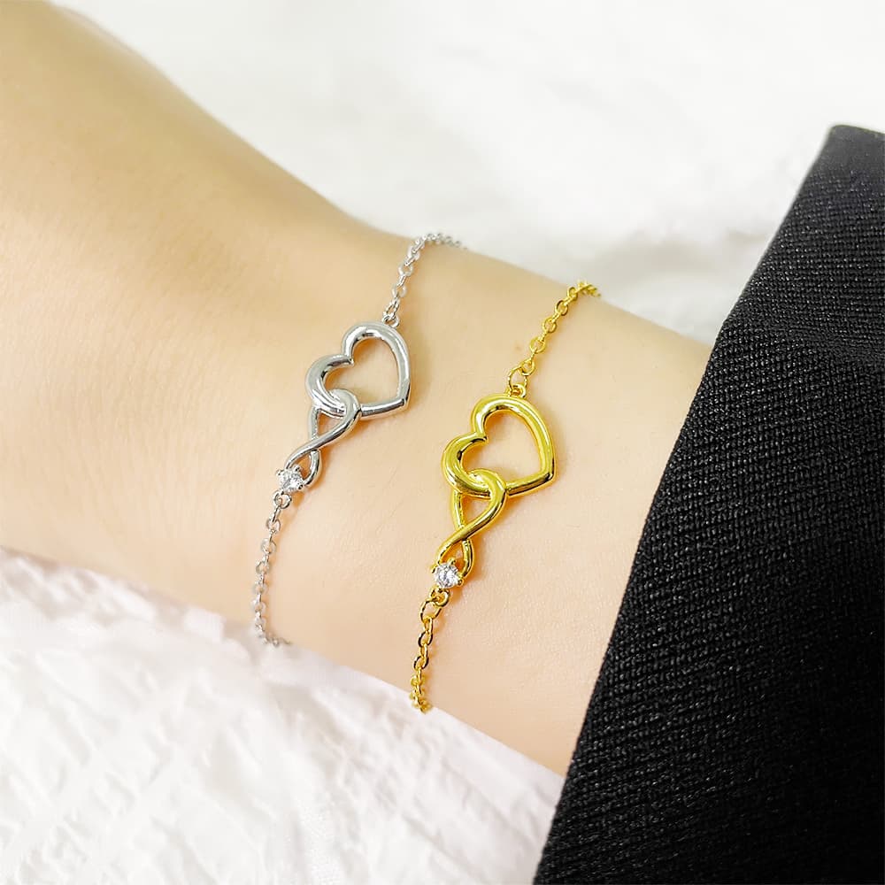 Heart-Shape Pulseira Moda Joias Versatile Love Pulseira Gift