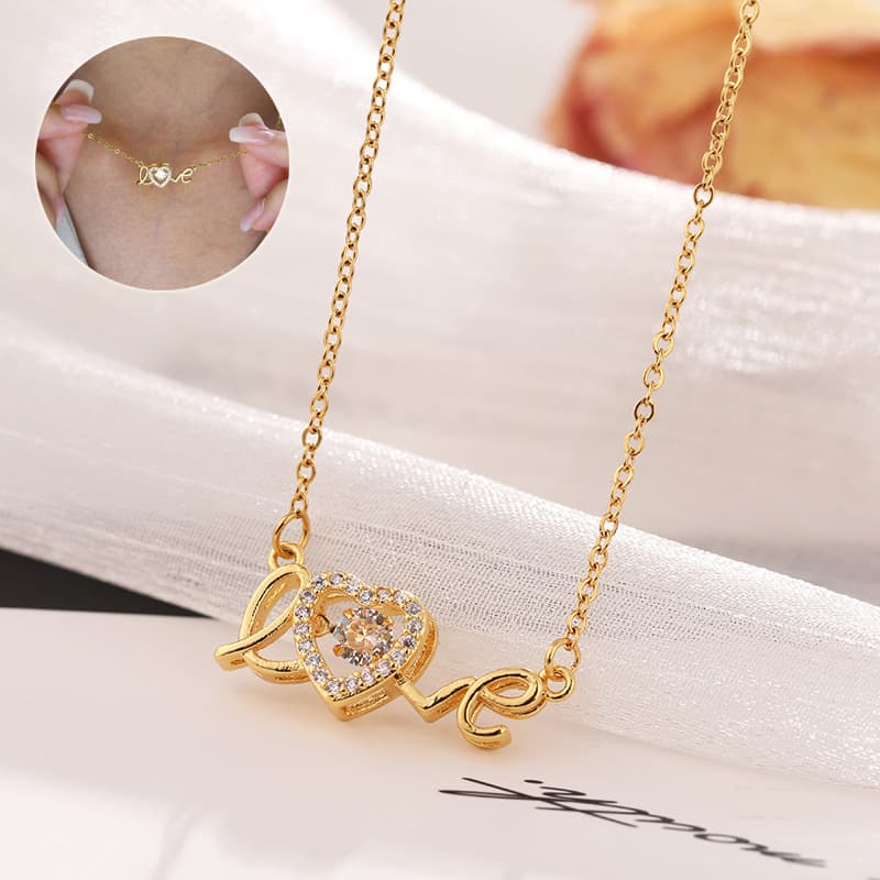 Valentines Day Gift New Titanium Steel Colar Moda New Love Smart Colar Female Clavicle Chain Moda Joias Woman