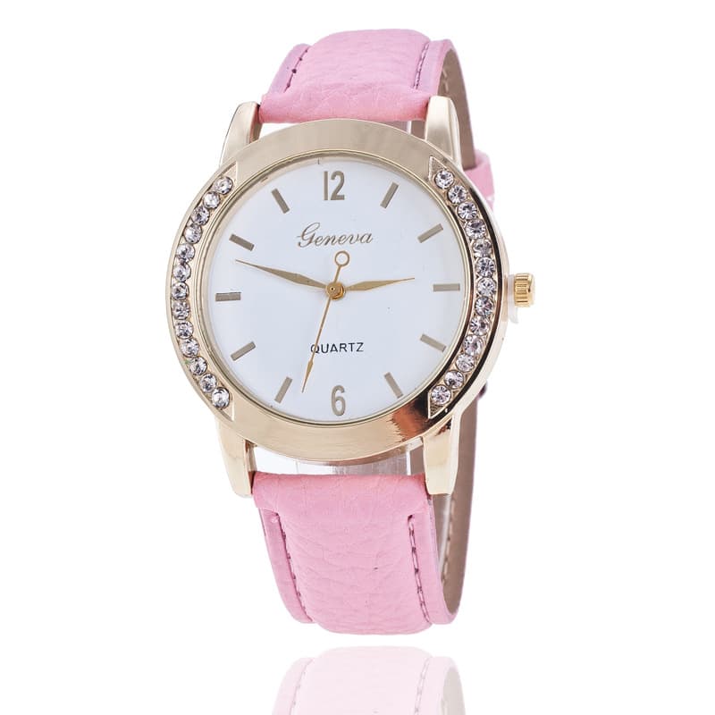 Relógio feminino Geneva Diamond Quartz. 4