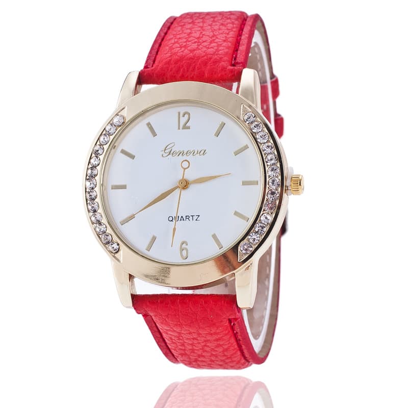 Relógio feminino Geneva Diamond Quartz. 9
