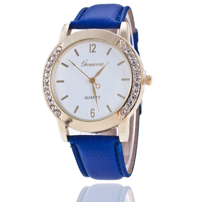 Relógio feminino Geneva Diamond Quartz. 11