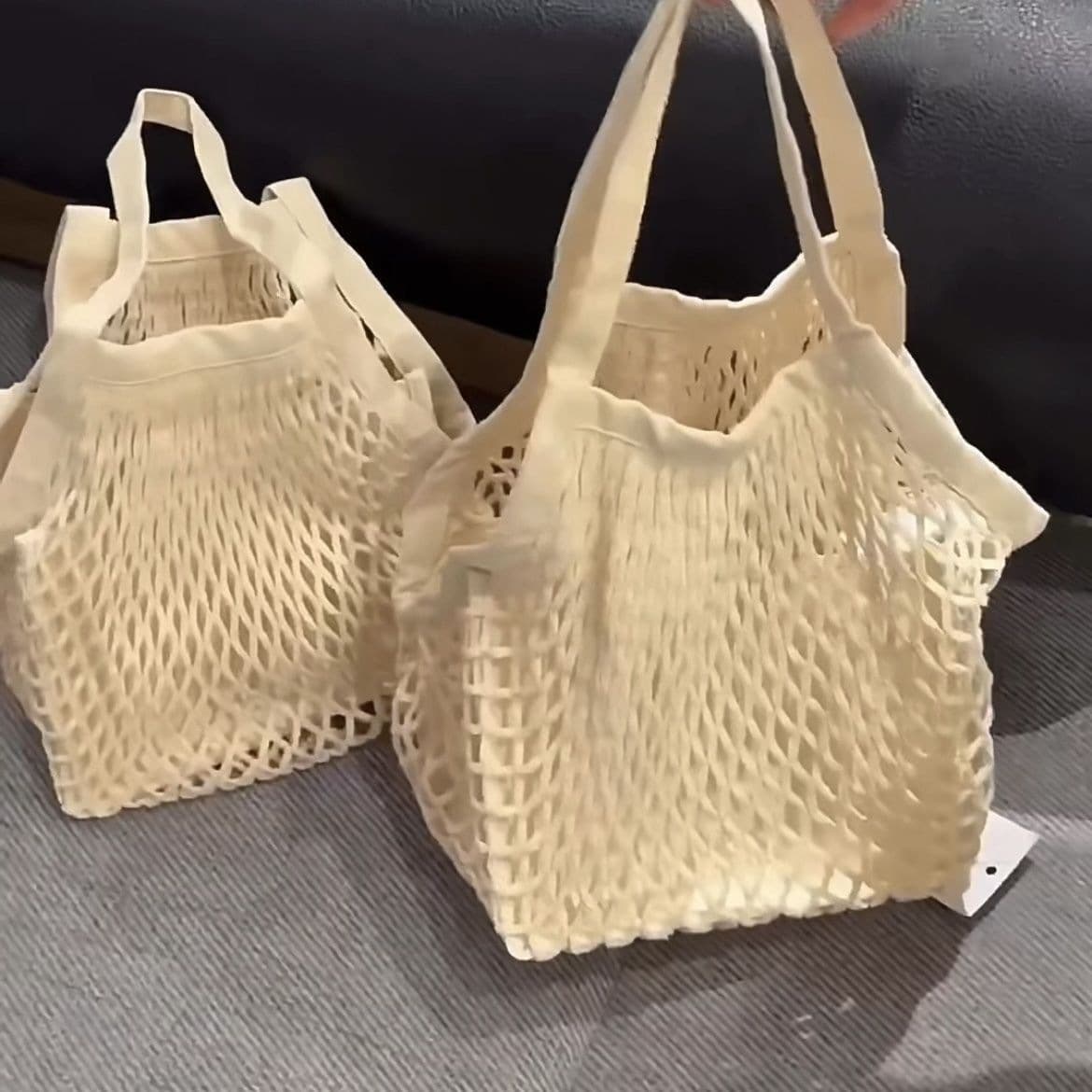 Bolsa de verão vazada em tecido para mulheres
